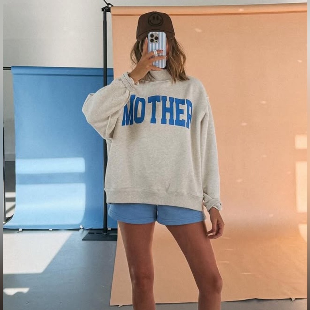 Reversible mother/cool mom mock neck sweatshirt size small/medium